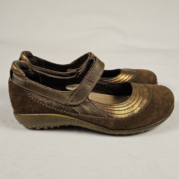 Noat Koru Kirei Mary Jane Leather Flats US Size 6.5 / 7 EU Size 37 Brown Suede - Picture 5 of 16